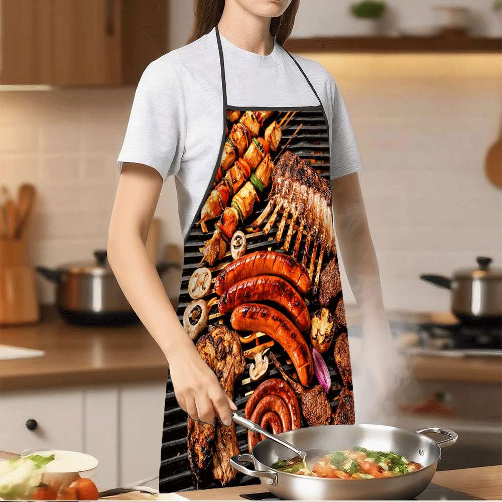 재미있는 바베큐 테마 앞치마 1개, 클래식한 바베큐 음 - Home Cooking Cafe 리뷰 및 가격