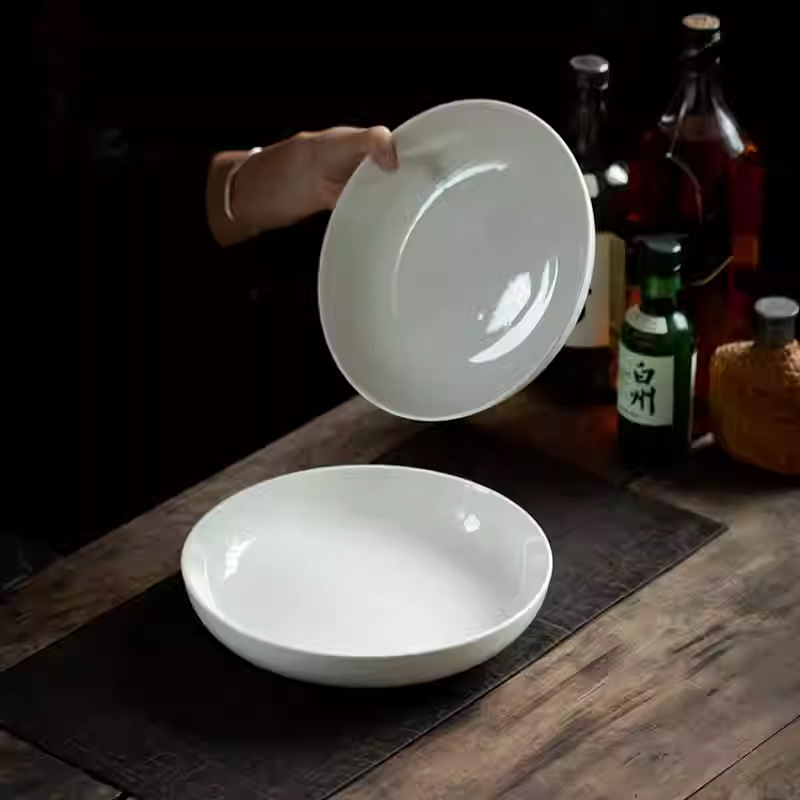 9.6인치 흰색 도자기 딥 디너 접시, 볶음밥, 국수, - Home Cooking Meal 리뷰 및 가격