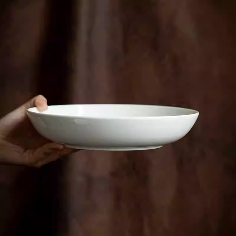 9.6인치 흰색 도자기 딥 디너 접시, 볶음밥, 국수, - Home Cooking Meal 리뷰 및 가격