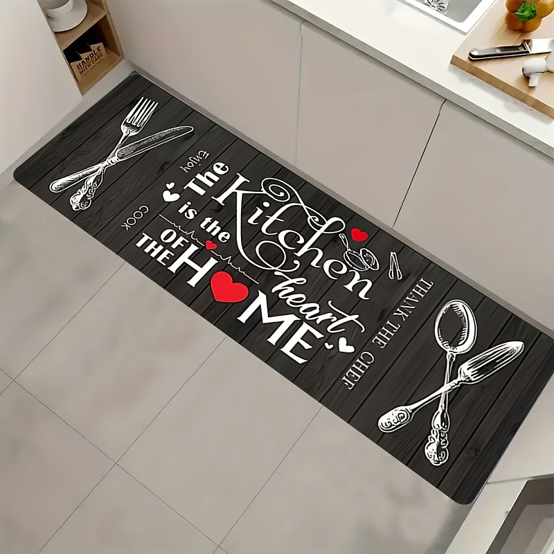 키친 하트 셰프 도구 인용문 프린트 바닥 러너 논슬립  - Home Made Cooking Quotes 리뷰 및 가격